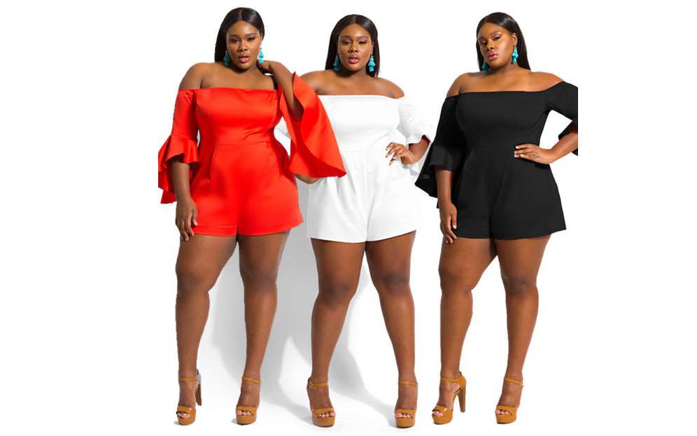 Monif C Spring Plus Size Rompers