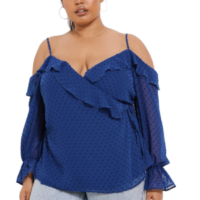 plus size cold shoulder top