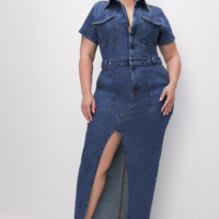 FIT FOR SUCCESS Plus Size Denim MAXI DRESS