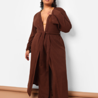 PLUS SIZE LONGLINE DUSTER