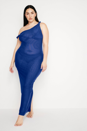 MESH TWIST PLUS SIZE MAXI DRESS