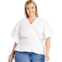 plus size wrap top